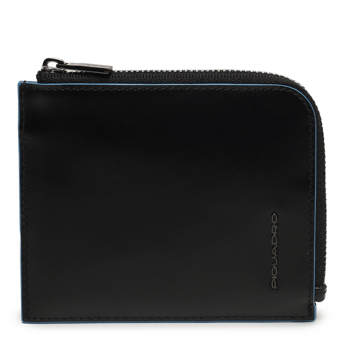 Чехол для кредитных карт PIQUADRO BLUE SQUARE черный натуральная кожа PP6860B2R/N