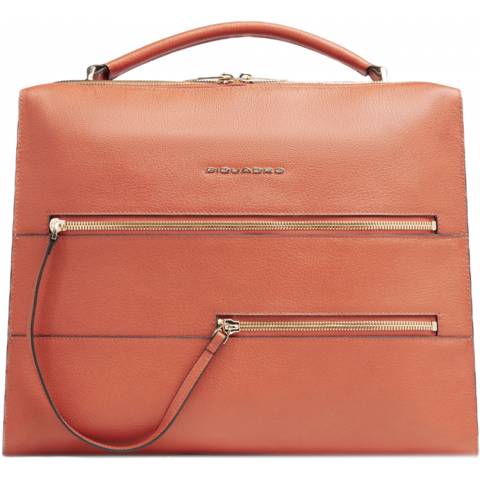 Деловая сумка женская PIQUADRO PATRICIA с отделением для ноутбука 14" коралловая натуральная кожа CA6774W140/AR