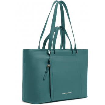 Деловая сумка женская PIQUADRO CIRCLE BD3336W92/OTAV бирюзовая/голубая Деловая сумка женская PIQUADRO CIRCLE BD3336W92/OTAV бирюзовая/голубая