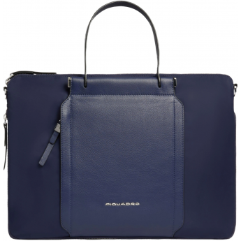 Деловая сумка женская PIQUADRO LYRA CA4021W92T/BLU с отделением для ноутбука 15.6" темно-синяя натуральная кожа/нейлон Деловая сумка женская PIQUADRO LYRA CA4021W92T/BLU с отделением для ноутбука 15.6" темно-синяя натуральная кожа/нейлон