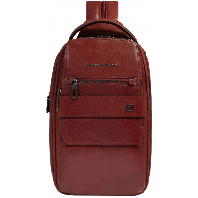 Рюкзак слинг мужской PIQUADRO SOLM табачный кожа CA7028S141/CU