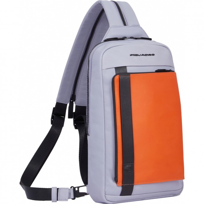Рюкзак слинг PIQUADRO DAVID серый/оранжевый CA6205S130/GR