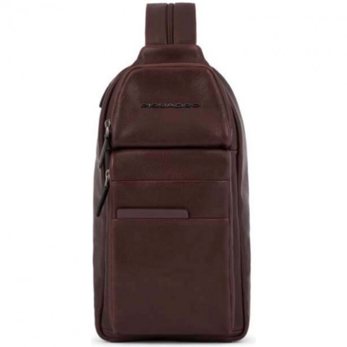 Рюкзак слинг PIQUADRO PAAVO темно-коричневый кожа CA6027S122/TM