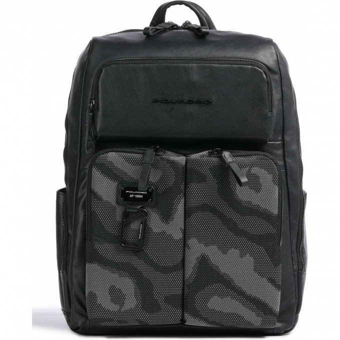 Рюкзак унисекс PIQUADRO HARPER SPECIAL CA3349APS/NCAM черный камуфляж кожа CA3349APS-NCAM