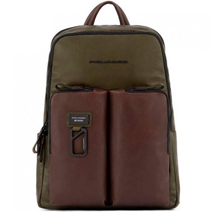 Рюкзак унисекс PIQUADRO HARPER зеленый/коричневый CA3869AP/VETM
