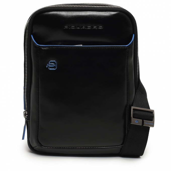 Сумка кросс-боди мужская PIQUADRO BLUE SQUARE черная кожа CA6811B2/N